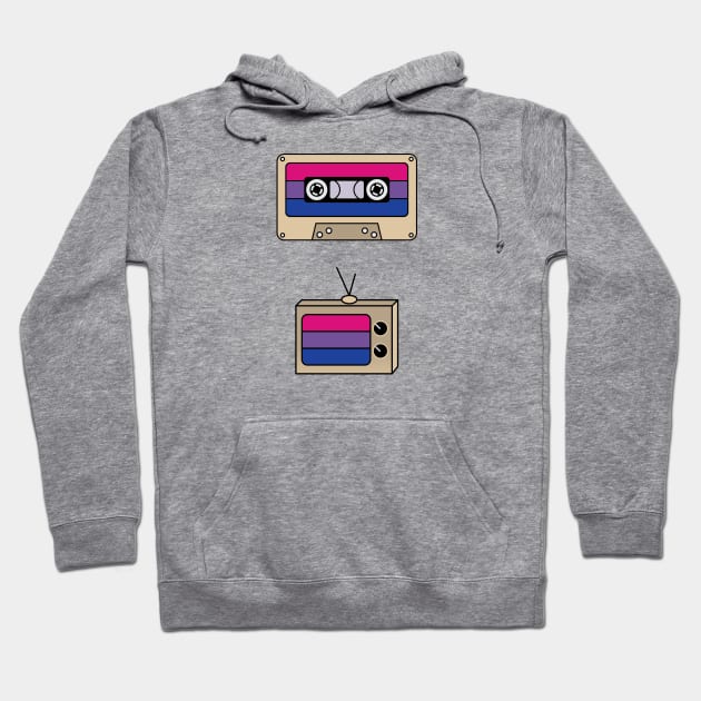 Discreet Pride Bisexual Flag Hoodie by ColoredRatioDesign